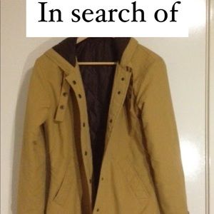 Searching for mustard tan trench